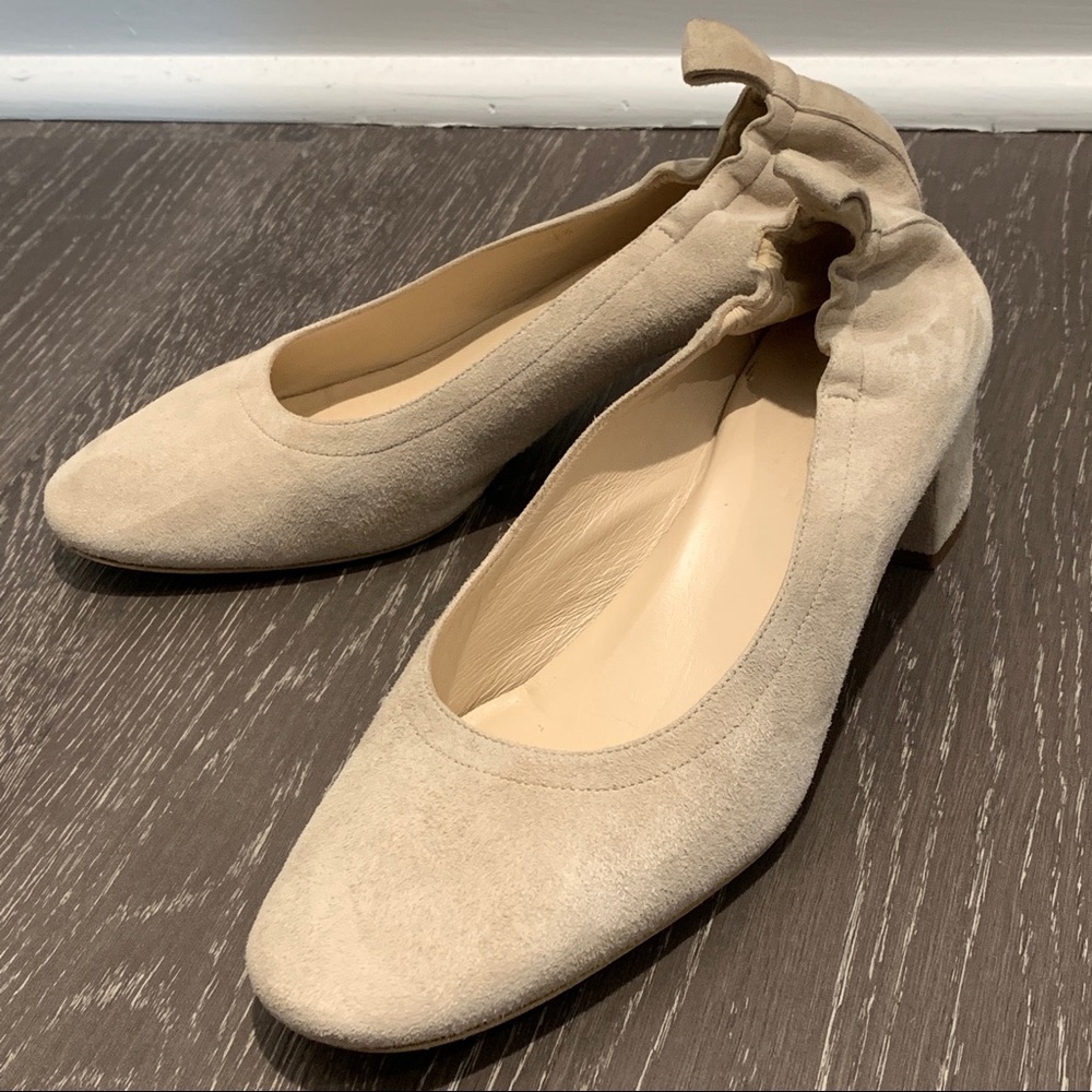 Everlane The Day Heel Natural Suede
